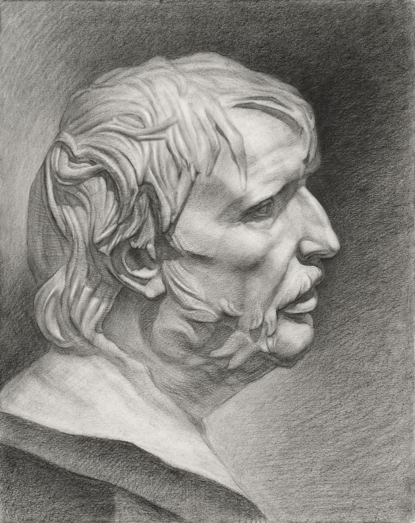 Голова Сенеки в профиль