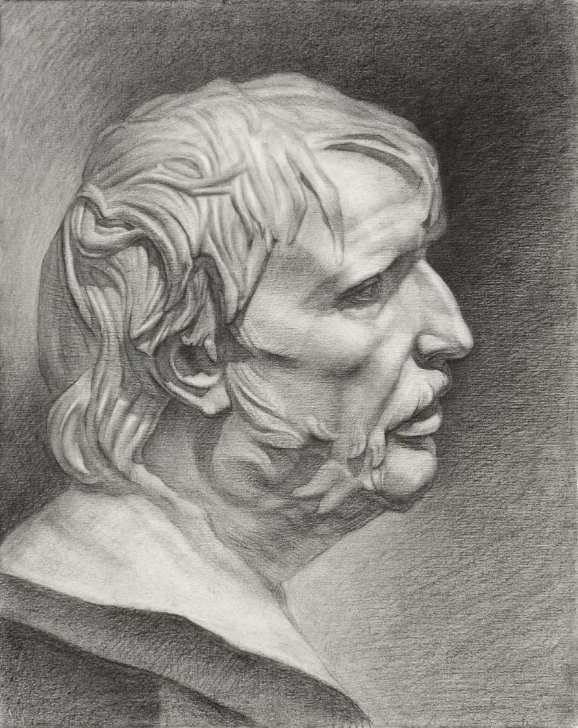 Голова Сенеки в профиль